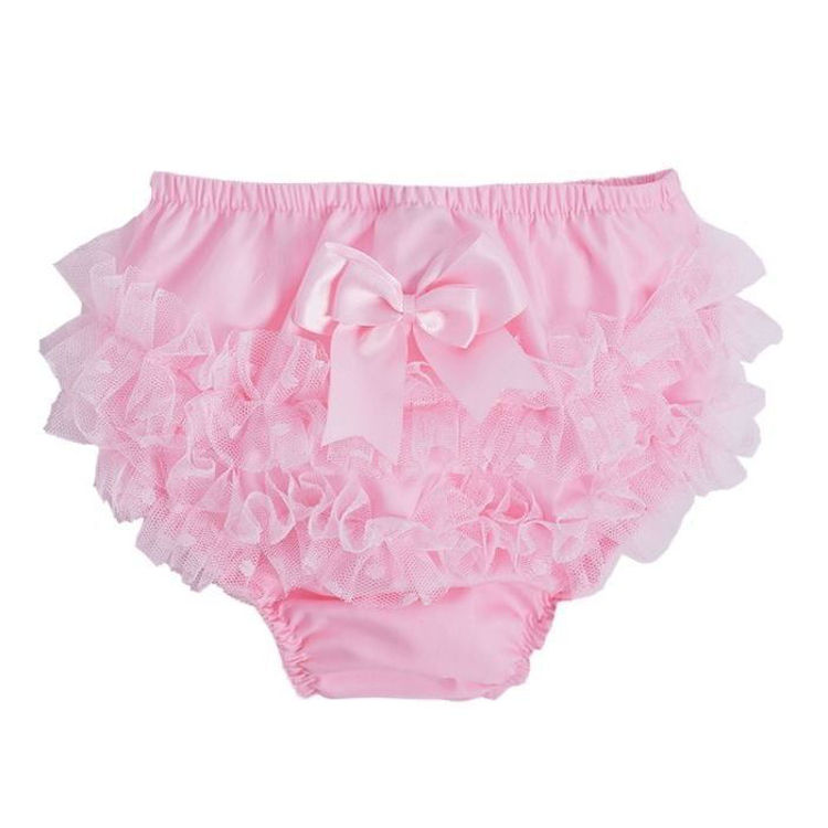 Picture of 3838 Baby Girls Frilly Pants Knickers Cream/Lace Satin